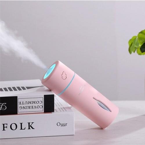 RUINUOKAI Electric Air Humidifier with 7 Colors Changing LED Light Water-Soluble Essential Oil Diffuser Mist Maker for Car Home