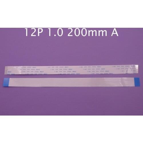 FFC 200mm Length 12 Pin Ribbon Cable 12Pin Flexible Flat Cable Forward Direction 1.0mm Pitch Width 13mm 20cm Length Same 12Pins