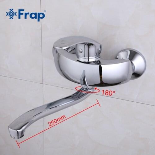 Frap new Solid Brass Basin Faucet Hot Cold Water Tap Single Handle Wash Chrome Bathroom Kitchen Sink Mixer Wall Mounted f4621