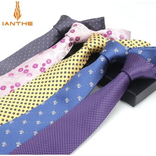 Jacquard Stripe Navy Plaid Skinny Ties for Men Wedding Tie Slim Men Luxury Tie Designers Fashion Kravat Neckwear Necktie 8cm