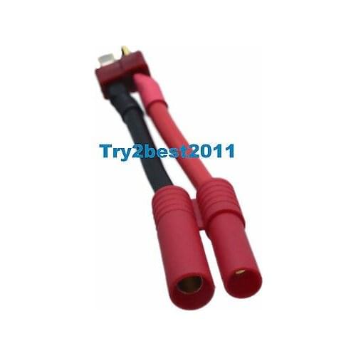 HXT 4MM to T Plug Male Adapter Lipo Battery Bullet Deans 5CM 12awg Wire