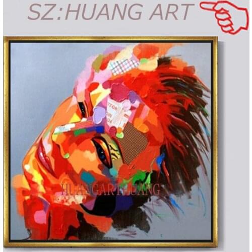 Figure Red Head Women Face Oil Painting on Canvas Bedroom Wall Decor High Quality Pop Art Painting for Wholesale Sale