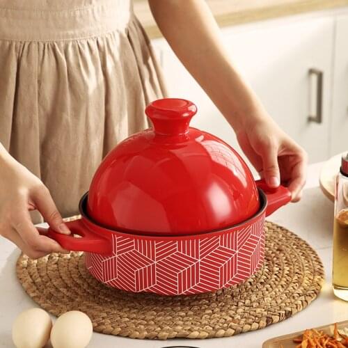 Ceramic casserole stew with open fire gas high temperature cooker rice stone pot mixed rice special smouldering pot
