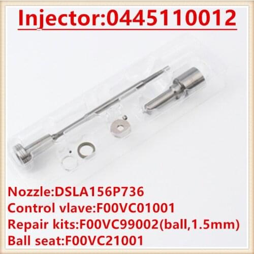 Common Rail Injector Overhaul Kits DSLA156P736 (0433175163) F00VC01001 overall set for Mercedes 0445110012