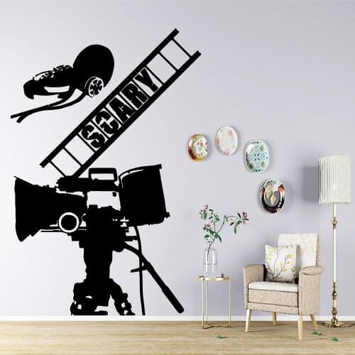 Colorful Cinema Film Movie Wall Stickers Vinyl Self Adhesive Wallpaper For Boys Bedroom Decoration Decals Mural Poster