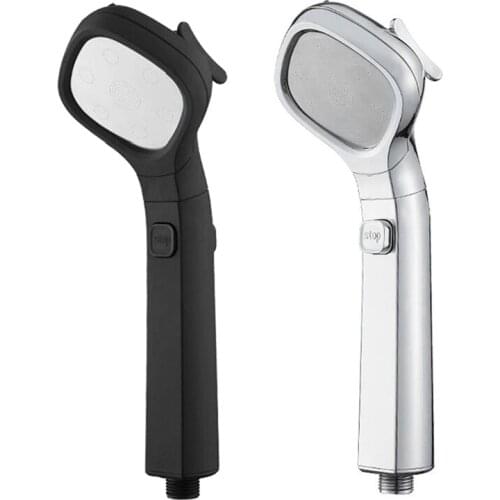 Square Shower Head 4 Gear Pressurized Shower Head High Pressure Handheld Water-Saving Filter Accessories