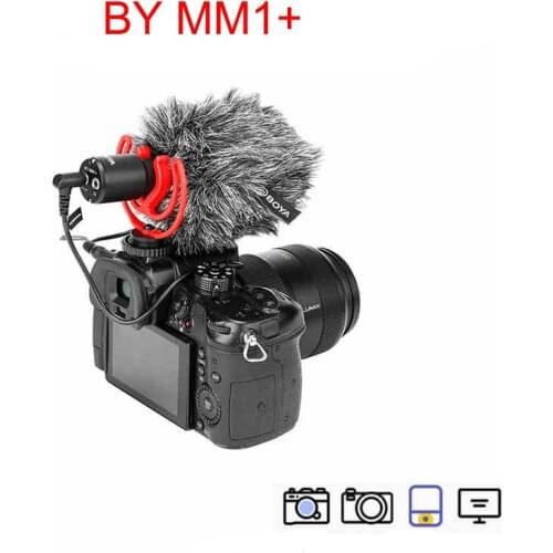 BOYA BY MM1+ BY-MM1 MM1 Shotgun Microphone Video Recording Mic for DSLR Camera Smartphone Youtube Live Vlogging Mic Microfone