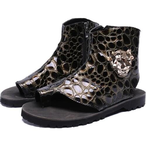 Men sandals men shoes mens leather Clip toe cowhide Roman sandals outside casual sandals black shoes bottom of the thick 39-44