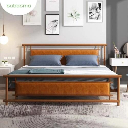 Nordic iron bed simple modern metal frame bed double bed 1.8 / 1.5 meters single bed apartment iron bed