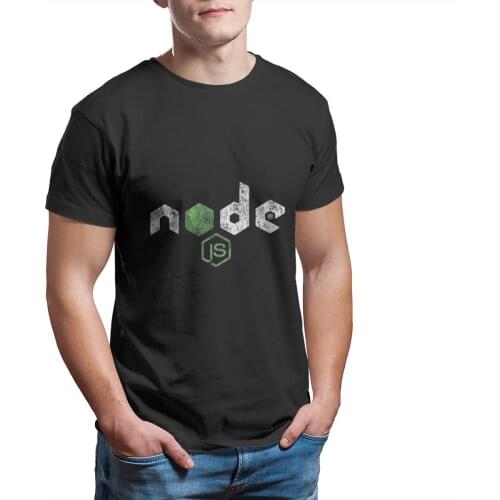 Vintage NodeJS JavaScript Programmer T-Shirt Fashion Games Funny Punk Short Sleeve Tshirts 7616