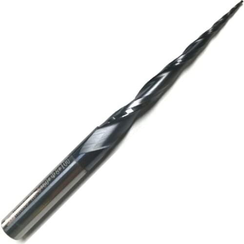 R0.5*D8*60*100L*2F HRC55 Tungsten solid carbide Coated Tapered Ball Nose End Mills taper and cone endmills