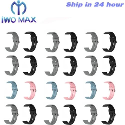 42 44mm Silicone Watch Strap Milanese Watch Straps Suit for IWO MAX 2.0 W26 Strap IWO 12 Watch Band 44 mm Smart Band Sport Strap