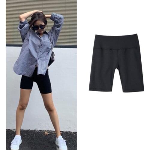 Kpop IU EXO Summer Fashion New Casual Solid Color Black Slim Shorts Women Hip Hop Streetwear harajuku Vintage High Waist Shorts