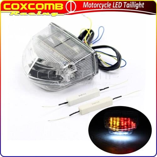 Motorcycle Smoke/Clear Lens LED Integrated Tail Light For Honda CBR 600 RR 2007-2009 Turn Signals Indicator Rear Stop Lamp