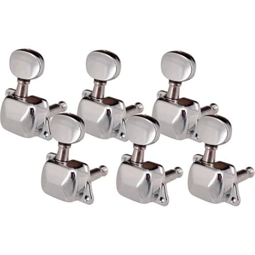 Tooyful 6pcs 6R Semiclosed Guitar Tuning Pegs Machine Heads for Acoustic Electric Guitar Parts