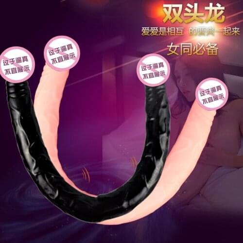 57*3.8CM Waterproof Free Bend Soft Silicone Big Large Double Penis Dildos Male Female Anal Plug Stimulating Massage Vaginal Anal