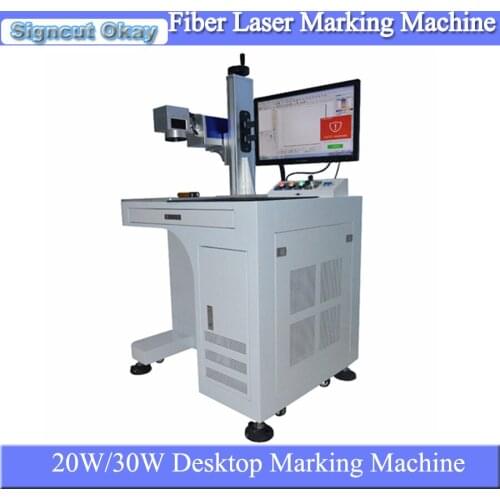 Good quality 20W/30W metal fiber laser marking machine benchtop marking machine for watch,camera,phone marking for sale