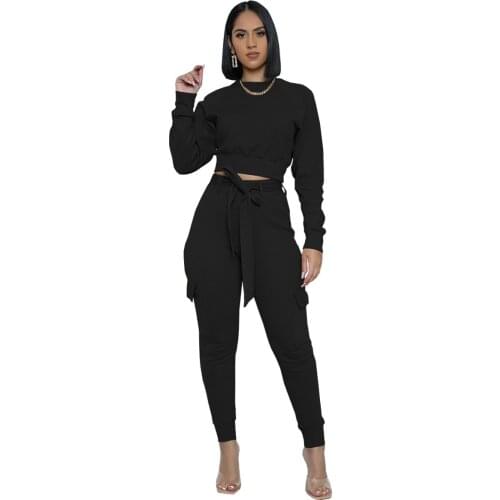 S-XXL Womens Two Piece Leisure Fashion Sports Outfit Tracksuit Shirt Jogger Sets