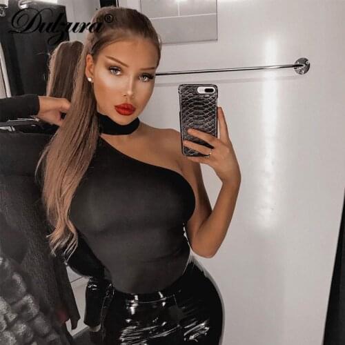 Dulzura 2019 summer women bodysuit one shoulder sexy one piece rompers heigh nech clothes festival elegant streetwear plus size
