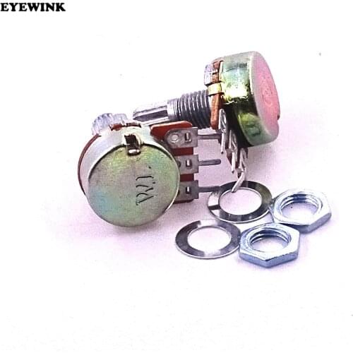 10pcs WH148 Linear Potentiometer 15mm Shaft With Nuts And Washers 3pin WH148 B1K B2K B5K B10K B20K B50K B100K B250K B500K B1M