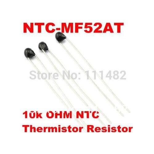10pcs new 10k OHM NTC Thermistor Resistor NTC-MF52AT 10K +/-1% 3950