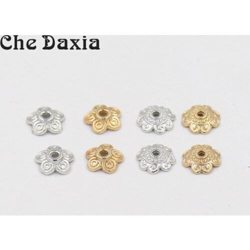100 PCS/Pack) 10MM Diameter Alloy Flower Bead Caps Spacer for DIY jewelry Accessories