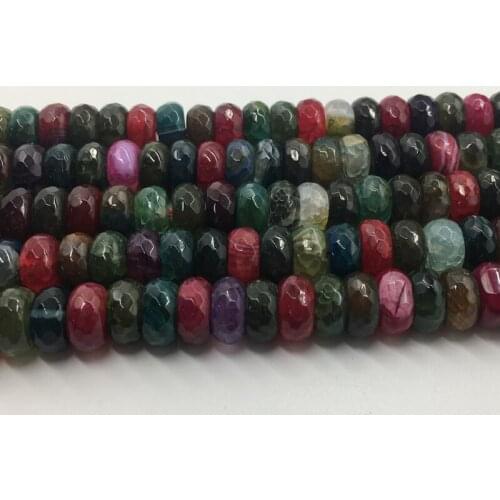 4x6mm 5x8mm 6x10mm Multicolor Faceted Tourmaline Beads Agates DIY Beads Loose Spacer Stone Bead Jewelry Making Design Wholesale