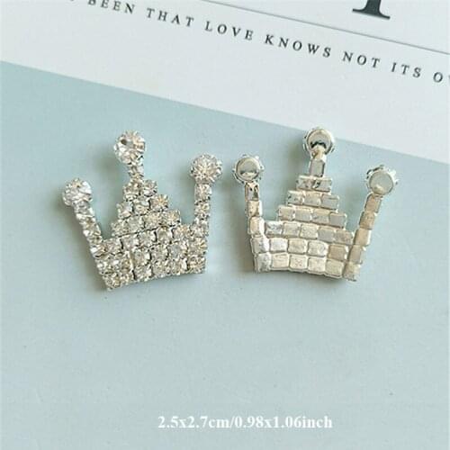 50pcs Rhinestone Applique Crown strass Crystal Stones Metal Hairpin Hair Clip Wedding Dress Belt Accessories Bag Shoes Decor