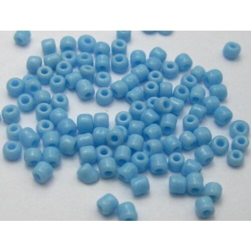 5000 Opaque Glass Seed Beads 2mm (10/0) Sky Blue + Storage Box