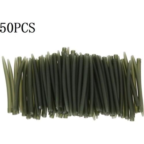 53mm TPR Terminal Anti Tangle Sleeves Connect with Fishing Hooks Carp Fishing Tackle Boxes Pesca Iscas Tools 20pcs 50pcs 100pcs