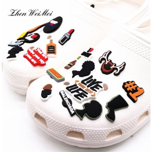 Shoe Accessories Apparel Bag Singer Shoe Charms Accessories Wine Lipstick Shoe Decoration for Jibz Kids Party X-mas Gifts