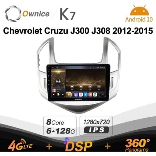 Ownice 6G+128G Android 10.0 Car Radio For Chevrolet Cruze J300 J308 2012 - 2015 Multimedia 4G LTE GPS Navi 360 BT 5.0 Carplay