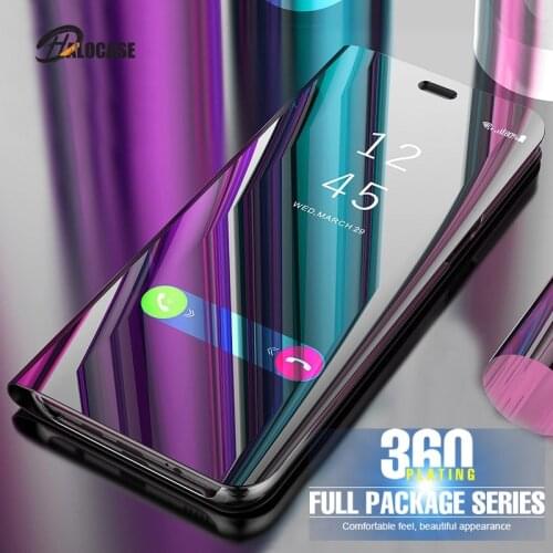 Auroras For P Smart 2021 Flip Case Smart Mirror Shockproof Cover Stand Holder For HUAWEI P Smart 2021 Case