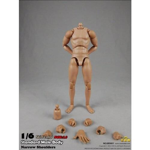 COOMODEL BD001 1/6 Standard Male Body 12'' Narrow Shoulders Action Figure Model