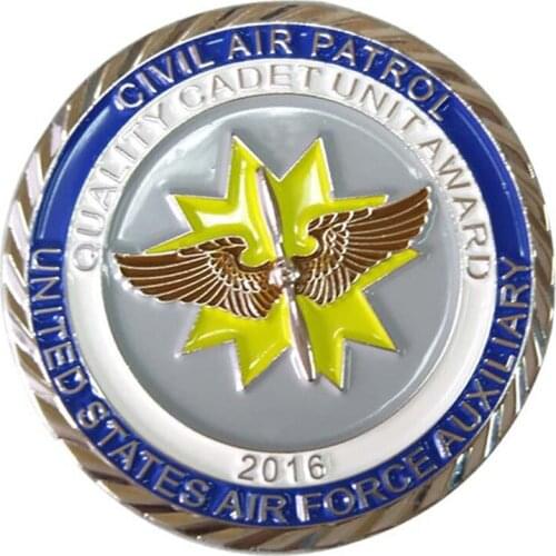 Hot selling lacquered metal coins Cheap Hot Sale Angel Challenge Coin