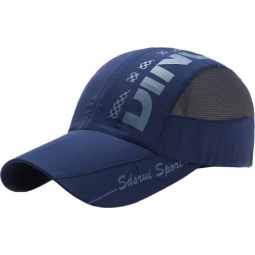 Summer Men Printed Letter Cap Quick Dry Mesh Men Fishing Caps Outdoor Sport Traveling Climbing Running Hiking Hats 6 Colors