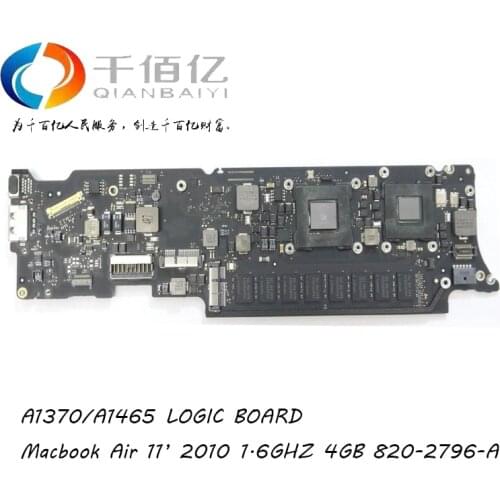 Sale A1370 1370 Laptop Replacement Logic Board for Apple MacBook Air 11" Mid 2010 1.6GHz 4GB RAM 820-2796-A 820 2796 A 661-5796