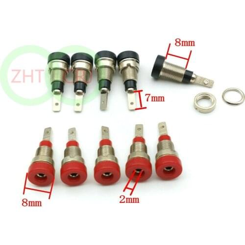 Copper 2 colors 2mm Banana Socket terminal for 2mm Banana Plug connector New