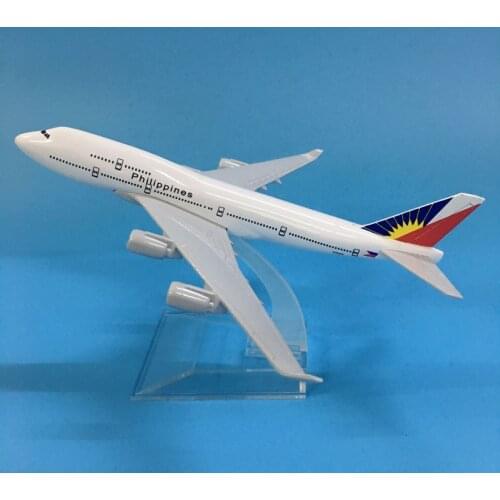 JASON TUTU Philippines B777 Plane Model Airplane Model 16cm Boeing 747 Aircraft Model 1:400 Diecast Metal Airplanes Plane Toys