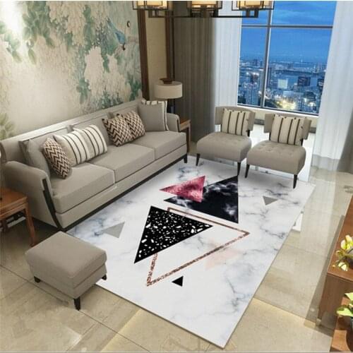 Nordic Style Geometric Marble Pattern Carpets for Living Room decor Rug Bedroom Coffee Table Floor Mat Bedside Rectangle Blanket