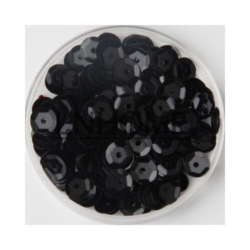 50g 5mm Cup Sequins for Craft Black Round Loose Sequins Paillettes Children DIY Sewing Wedding DIY Accessories Spangles