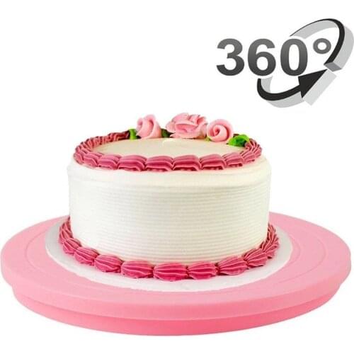 5.5inch Cake Turntable Table Cake Plastic Dough Decorating Cream Cakes Stand Rotary Table DIY Baking Tool