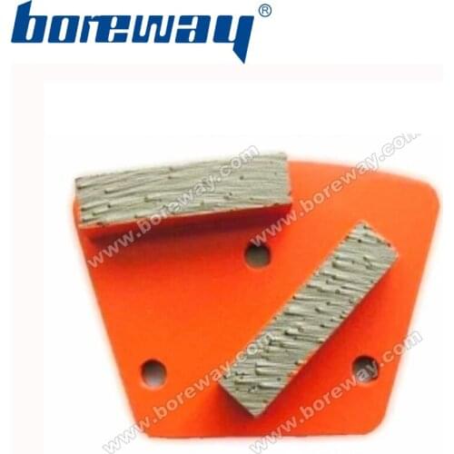 Supply Diamond Trapezoidal Grinding Pad with 2 Segments 6 Grits 3*D9