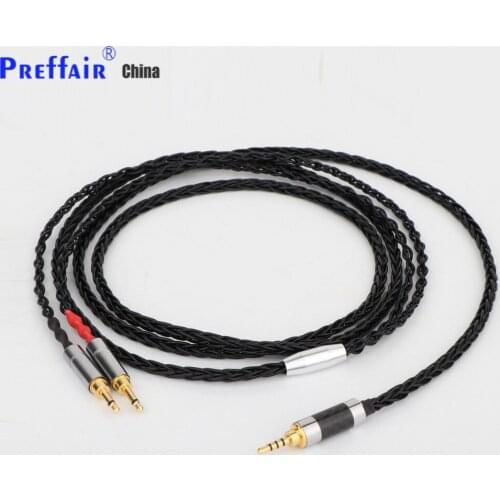 Preffair 2.5mm 8core Silver Plated Headphone Upgrade Cable for HE1000 HE400S HE560 Oppo PM-1 PM-2