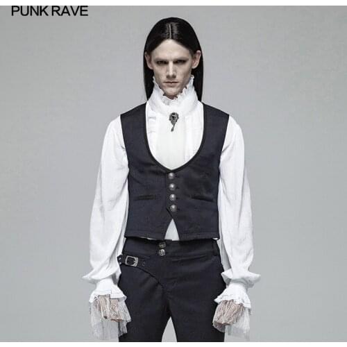 Мужские модные жилеты PUNK RAVE China At AliExpress