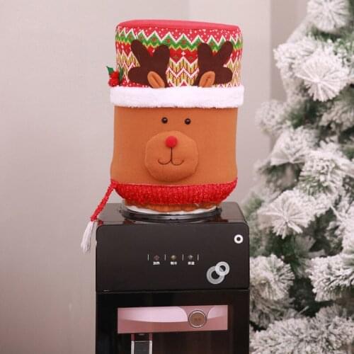 Christmas Decoration Water Dispenser Cover Water Dispenser Dust Cotton Linen Jacket Cover Dust Cloth Protection