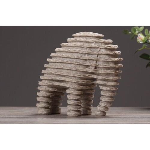 Nordic Art Sandstone Fault Elephant Decoration Abstract Crafts Wine Cabinet Room LivingRoomHome Decoration Opening Birthday Gift