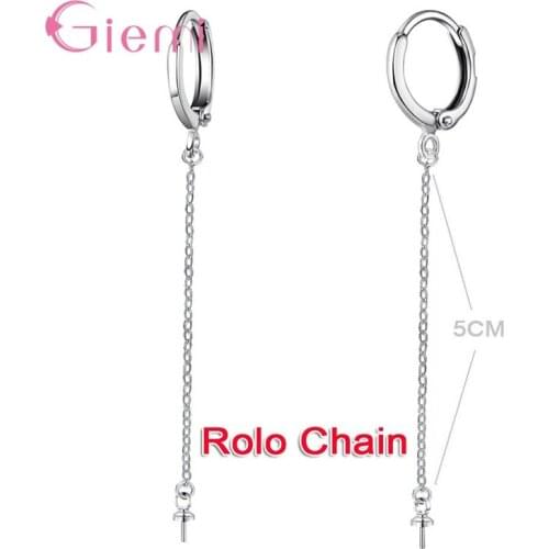 Bail Connector for Beads Pearl Crystal 925 Sterling Silver Earring DIY Jewelry Findings Components Charms Long Chain Accessories