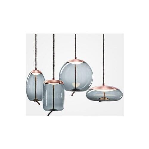 Modern led glass ball luminaria pendente light fixtures deco maison commercial lighting chandelier bedroom dining room