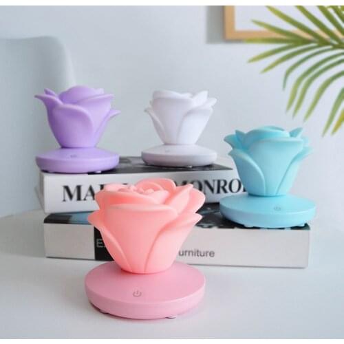 LED Rose Lights Pink Valentines Flower Gift Unique Gifts for Anniversary Wedding Birthday Bedroom Wedding Dating Decorations